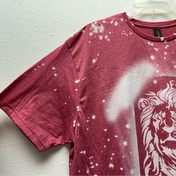 Women’s Custom Bleach Dyed Lion of Judah T-shirt XL - Picture 5 of 8